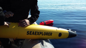 Glider deployment for its first mission at Saronikos gulf - 2016