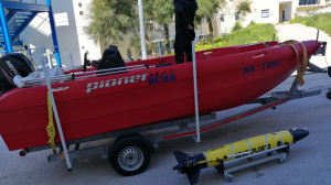 Ready to be transferred in the sea