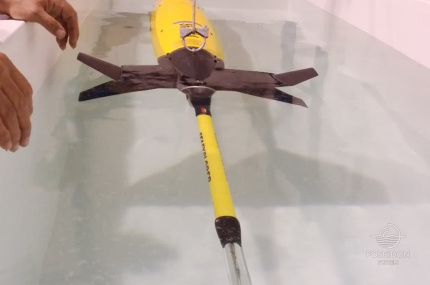 Τοποθέτηση του glider στη δεξαμενή ζυγίσματος