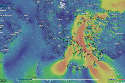Θερμοκρασίες στις πόλεις του μετεωρολογικού χάρτη