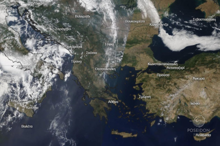 Δορυφορικές εικόνες στο ορατό φάσμα  - Δορυφόρος Terra της NASA